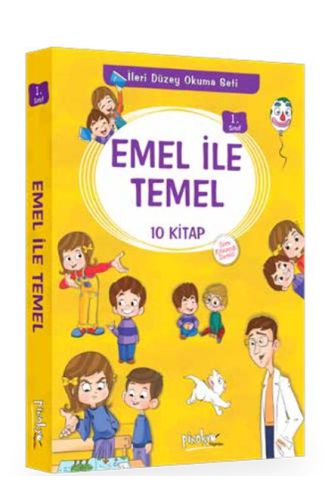 1. Sınıf Emel İle Temel Serisi - İleri Düzey Okuma Seti - 10 Kitaplık Set