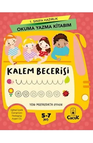 1. Sınıfa Hazırlık Okuma Yazma Kitabım Kalem Becerisi