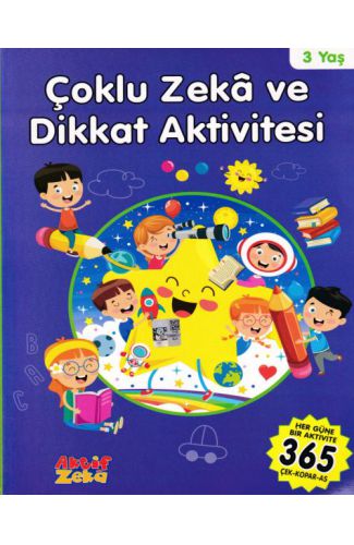 3 Yaş Çoklu Zeka ve Dikkat Aktivitesi - Mavi Kitap