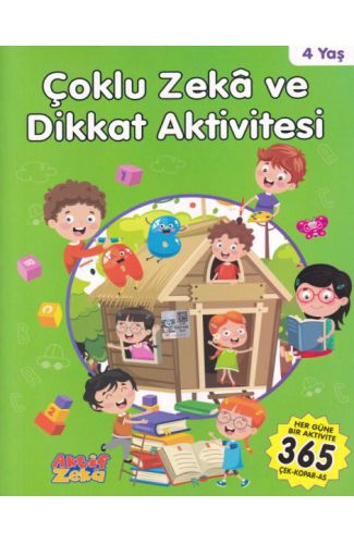 4 Yaş Çoklu Zeka ve Dikkat Aktivitesi - Yeşil Kitap