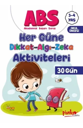 ABS 3-4 Yaş Her Güne Dikkat-Algı-Zeka Aktiviteleri 30 Gün