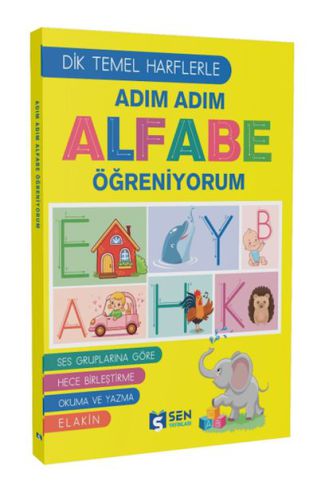 Adım Adım Alfabe Öğreniyorum (Dik Temel Harflarle)