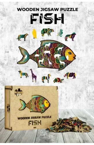 Ahşap Puzzle - Fish (182 parça)