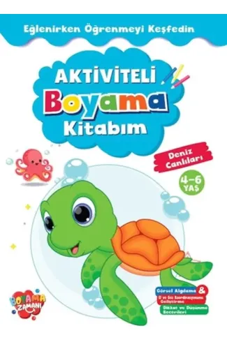 Aktiviteli Boyama Kitabı Deniz Canlıları