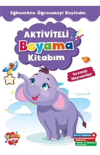 Aktiviteli Boyama Kitabı Sevimli Hayvanlar