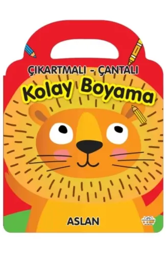 Aslan - Çıkartmalı-Çantalı Kolay Boyama