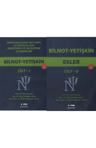 Bilnot-Yetişkin (2 Kitap)  Nöropsikolojik Testlerin Yetişkinler İçin Araştırma ve Geliştirme Çal