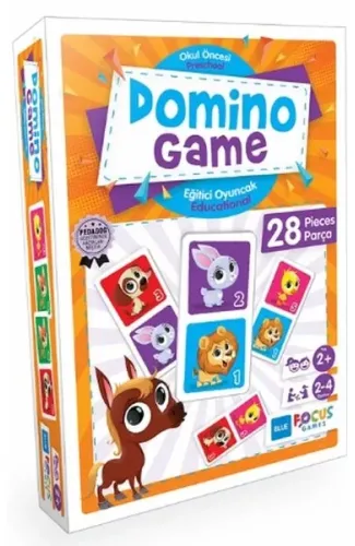 Blue Focus Domino Game - Puzzle 28 Parça