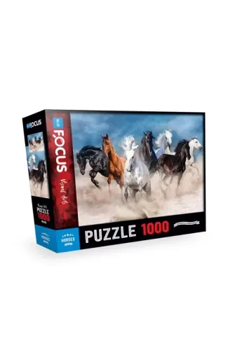 Blue Focus Horses (Atlar) - Puzzle 1000 Parça