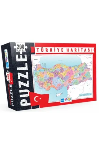 Blue Focus Türkiye Haritası - Puzzle 200 Parça