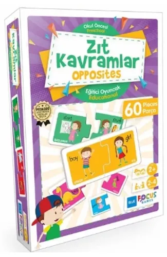 Blue Focus Zıt Kavramlar Opposites - Eğitici Oyunlar 60 Parça