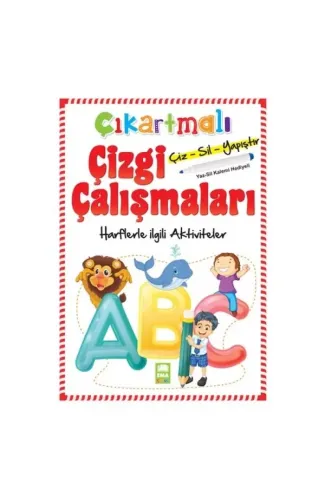 Çıkartmalı Çizgi Çalışmaları Harflerle İlgili Aktiviteler