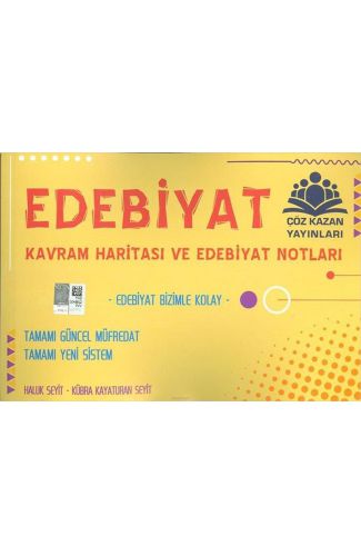 Çöz Kazan Edebiyat Kavram Haritası ve Notları (Yeni)