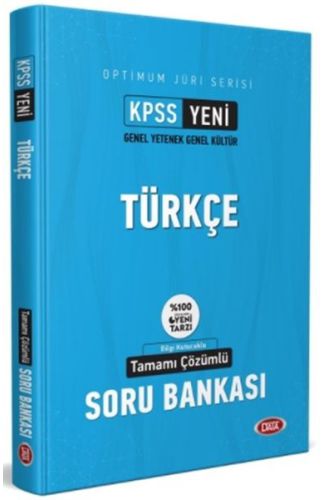 Data KPSS Türkçe Optimum Jüri Serisi Tamamı Çözümlü Soru Bankası 2021