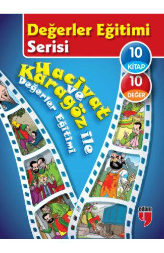 Değerler Eğitimi Serisi - Hacivat ve Karagöz ile Değerler Eğitimi (10 Kitaplık Set)