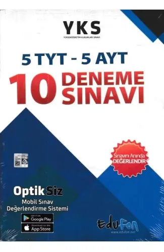 Edufon YKS 10 Deneme Sınavı (5 TYT - 5 AYT)