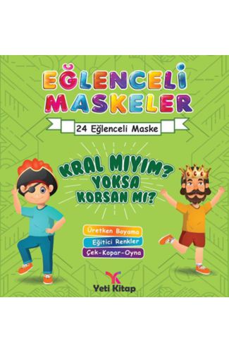 Eğlenceli maskeler kral mıyım yoksa korsan mı?