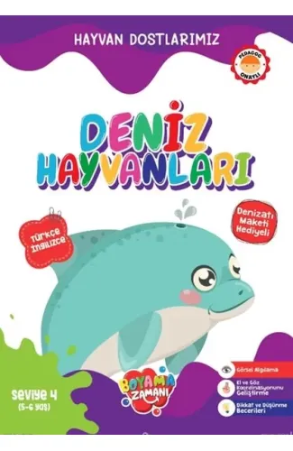 Hayvan Dostlarımız - Deniz Hayvanları Seviye 4 (5-6 Yaş)