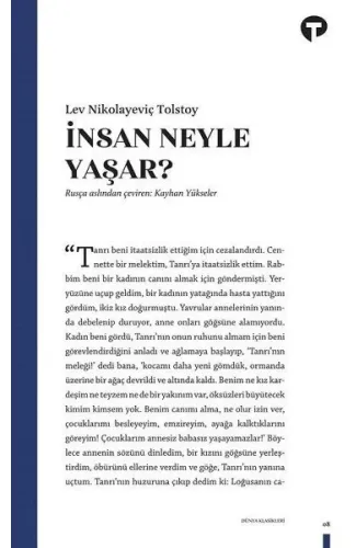 İnsan Ne İle Yaşar?