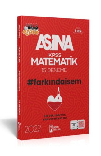 İsem Yayıncılık 2022 Aşina Farkındaİsem KPSS Matematik 15 Deneme