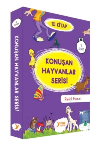 Konuşan Hayvanlar Serisi 1. Sınıf Renkli Heceli 10 Kitap