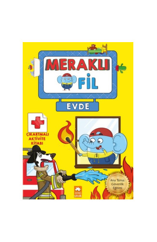 Meraklı Fil-Evde-Çıkartmalı Aktivite Kitabı