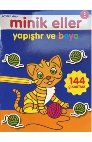 Minik Eller Yapıştır Ve Boya - Lacivert Kitap