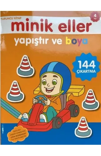 Minik Eller Yapıştır Ve Boya - Turuncu Kitap