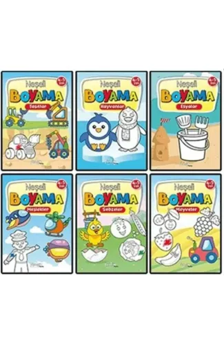 Neşeli Boyama 6 Kitap Set 4-5 Yaş