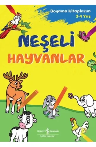 Neşeli Hayvanlar - Boyama Kitaplarım 3-4 Yaş