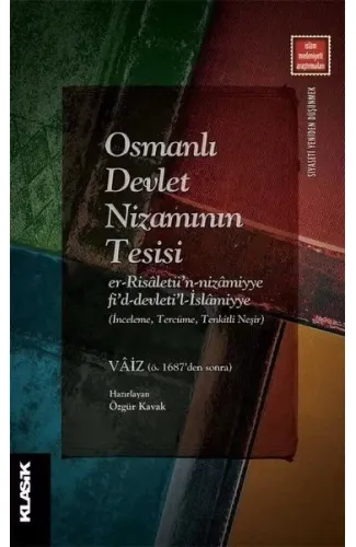 Osmanlı Devlet Nizamının Tesisi