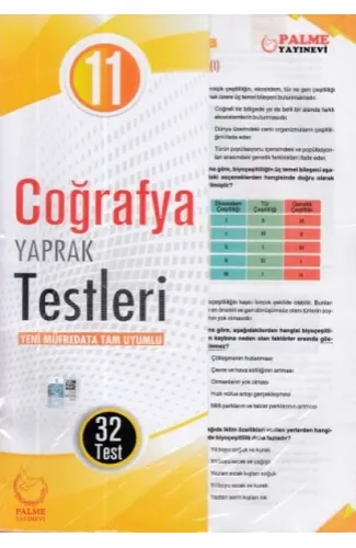 Palme 11.Sınıf Coğrafya Yaprak Test (Yeni)