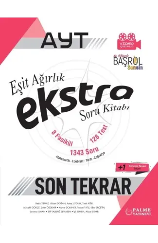 Palme AYT Eşit Ağırlık Ekstra Soru Kitabı Son Tekrar