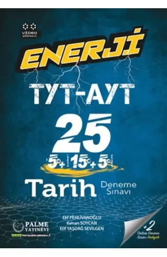 Palme Enerji Tyt-Ayt Tarih 25 Deneme Sınavı