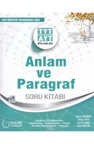 Palme TYT-AYT Anlam ve  Paragraf Soru Kitabı (Yeni)