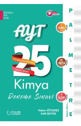 Palmetre Ayt Kimya 25 Deneme Sınavı