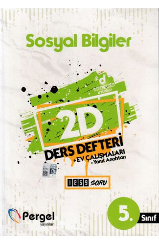 Pergel 5. Sınıf Sosyal Bilgiler 2D Ders Defteri + Ev Çalışmaları (Yeni)