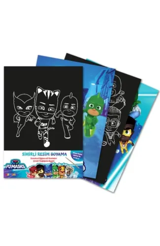 Pjmasks Sihirli Resim Boyama – Ahşap Kalem Hediyeli