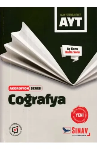 Sınav AYT Coğrafya Akordiyon Serisi (Yeni)