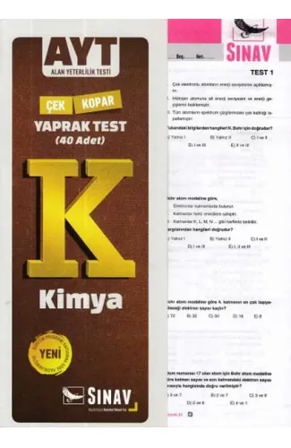 Sınav AYT Kimya Yaprak Test (Yeni)