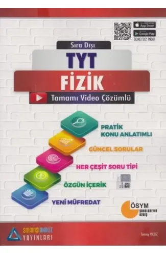 Sıradışı Analiz TYT Fizik Tamamı Çözümlü Konu Özetli Soru Bankası (Yeni)