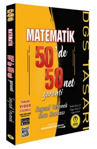 Tasarı DGS Matematik 50 de 50 Net Garanti Soru Bankası