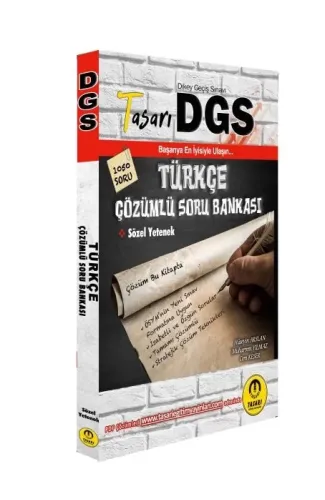 Tasarı DGS Türkçe Çözümlü Soru Bankası