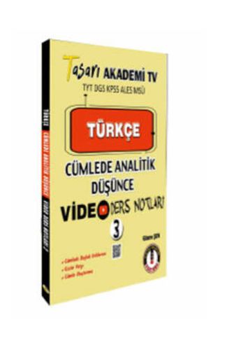 Tasarı Türkçe Cümlede Analitik Video Ders Notları 3