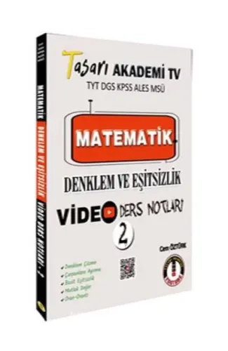 Tasarı TYT DGS KPSS ALES MSÜ Matematik Denklem Eşitsizlik Video Ders Notları