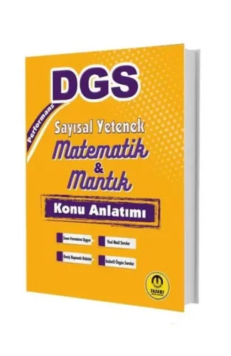 Tasarı Yayınları 2025 DGS Performans Sayısal Yetenek Matematik Mantık Konu Anlatımı