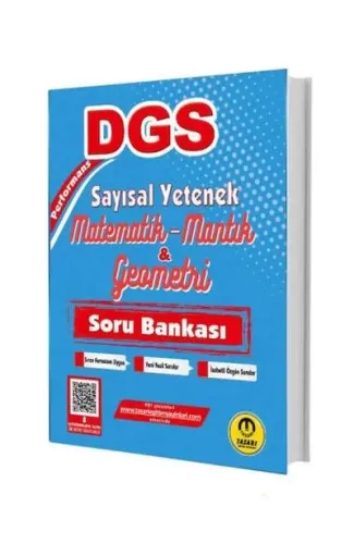 Tasarı Yayınları 2025 DGS Sayısal Yetenek Matematik Mantık Geometri Soru Bankası