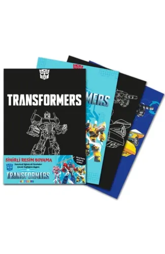 Transformers Sihirli Resim Boyama – Ahşap Kalem Hediyeli