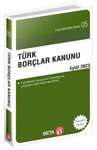 Türk Borçlar Kanunu - Eylül 2023