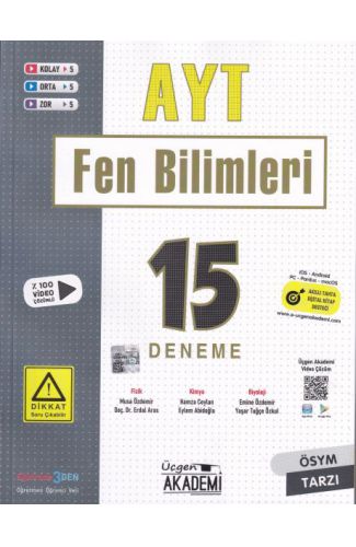 Üçgen Akademi AYT Fen Bilimleri 15 li Deneme Sınavı